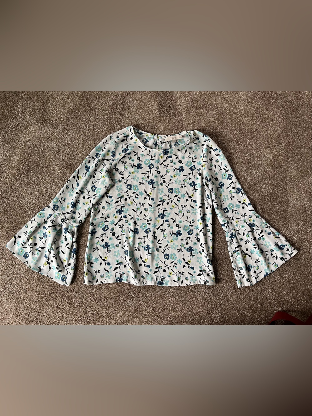 Loft Floral Bell-Sleeve Blouse